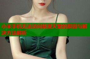 小米手机无法访问禁漫天堂的原因与解决方法解析